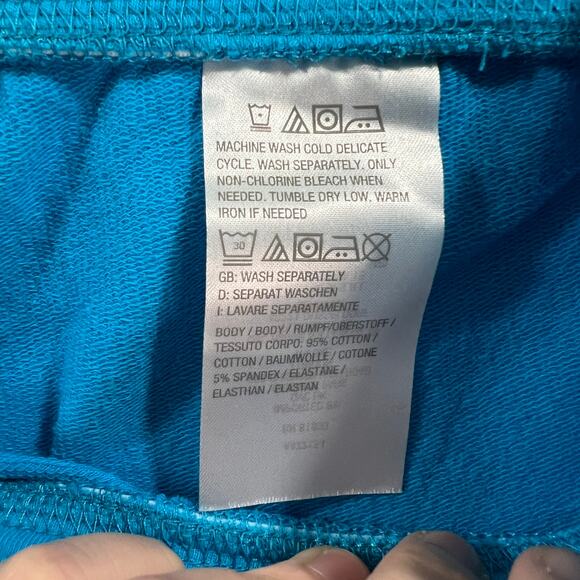 Sport Savvy Petite French Terry Straight Leg Ankle Pant Tropical Blue, Petite 5X - Picture 8 of 9